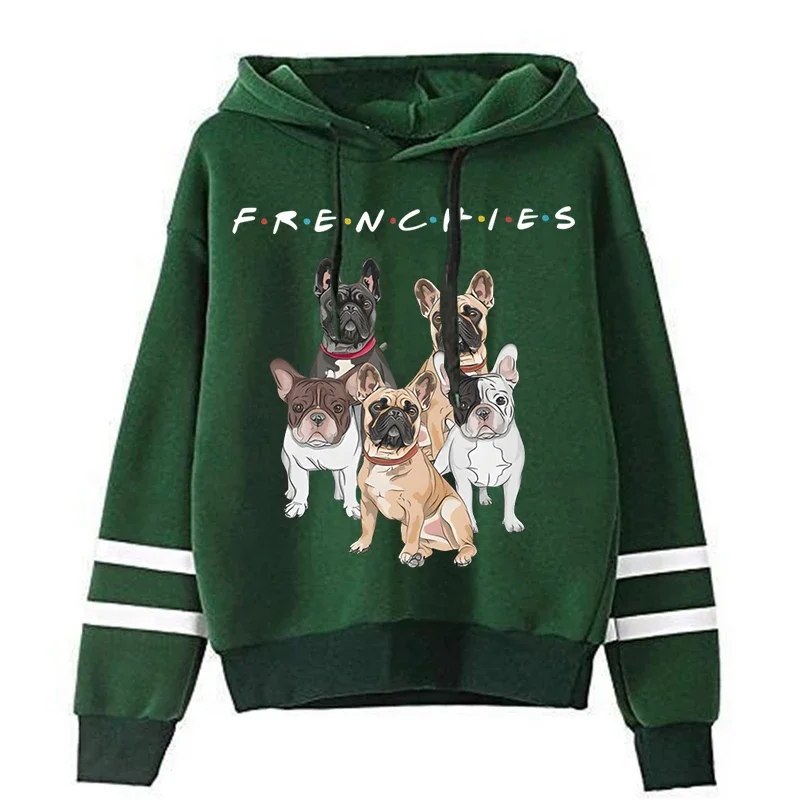 Kawaii French Bulldog Hoodies Casual Fashion Men Clohing High Street Loose Sweatshirt for Women Korean Funny Pullover Dog Hoody