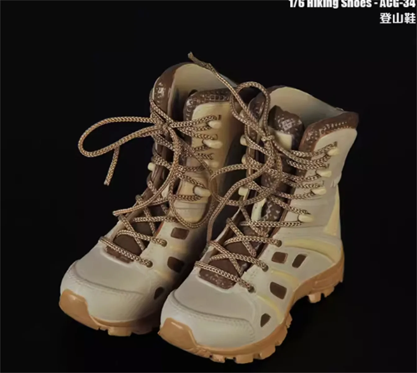 1/6 Scale Mountaineering  combat boots solid  Model   Hollow ACG-34 shoes Soldier Shoe Toys  Fit 12