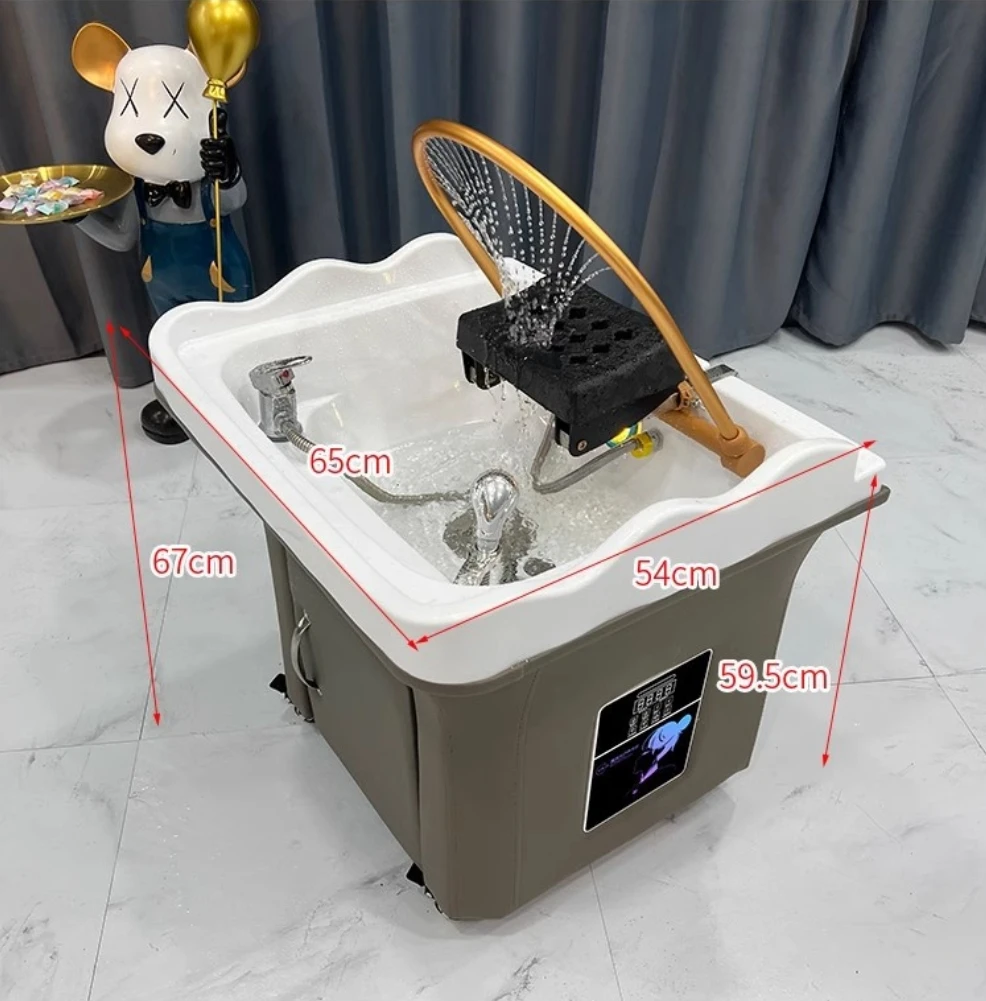 صالون التجميل المحمول الياباني رئيس سبا بالوعة صالون المحمولة شامبو الشعر أحواض غسيل المعدات