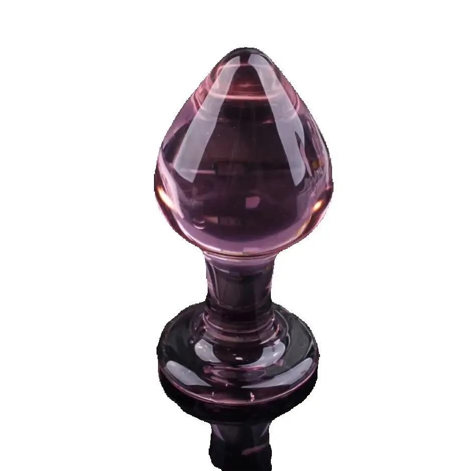 5 Styles Pink Crystal Butt Plug Pyrex Glass Anal Dildo Ball Bead Fake Penis Female Masturbation Sex Toys For Adult S2616