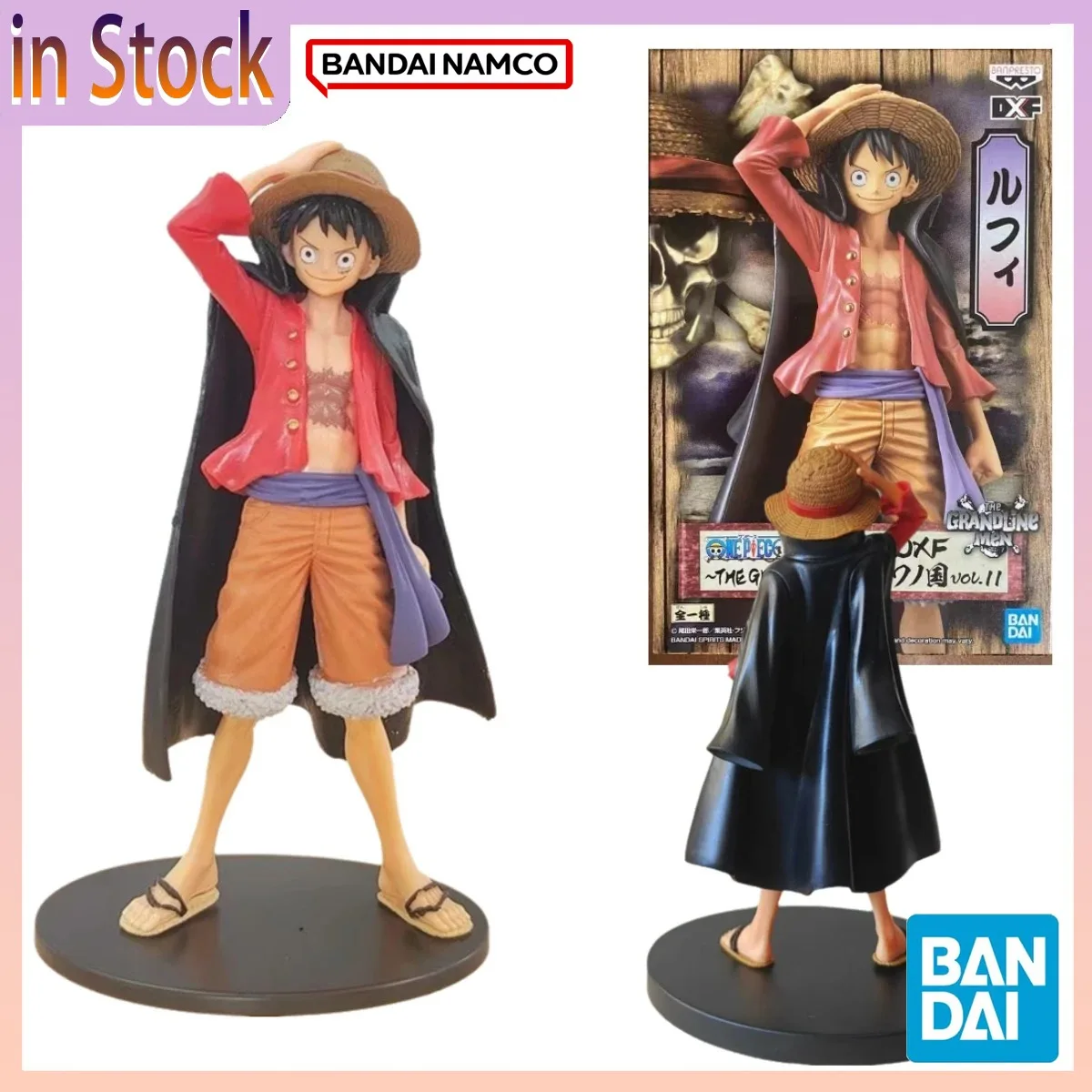 

BANDAI 15cm One Piece Luffy Hat Wearing Action Anime Figure Toys PVC Model Doll Room Collection Boys Girls Toy Gift Desktop