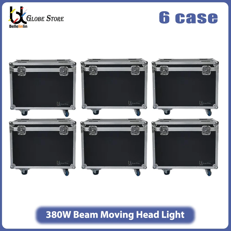 

0 Tax 6Pcs Flight Case For Beam 380W 20r Moving Head Light 20r Beam Light Sharpy Beam 380W Gobo Moving Head Lighting Wash Stage