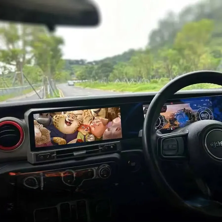 24.6inch Dual Screen CarplayAndroid Car Radio For JEEP Wrangler JL 2018-2022 Gladiator Multimedia Video Player GPS Navigation 4G - view 4