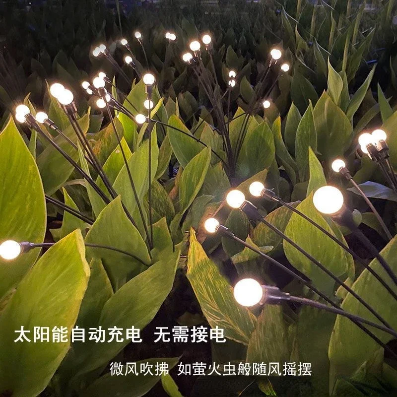 

Creative 10LEDs Outdoor Solar Lights Garden Decoration Landscape Lawn Lamps 2Pcs Waterproof Firework Firefly Courtyard Lights