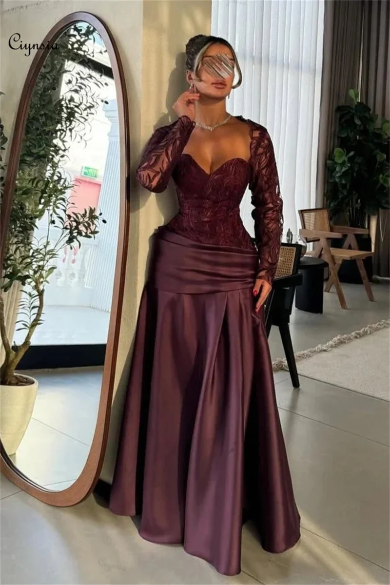 

Элегантные женские вечерние платья для торжественных мероприятий, сатиновое платье А-силуэта с кружевным лифом и вырезом «сердечко», на заказ