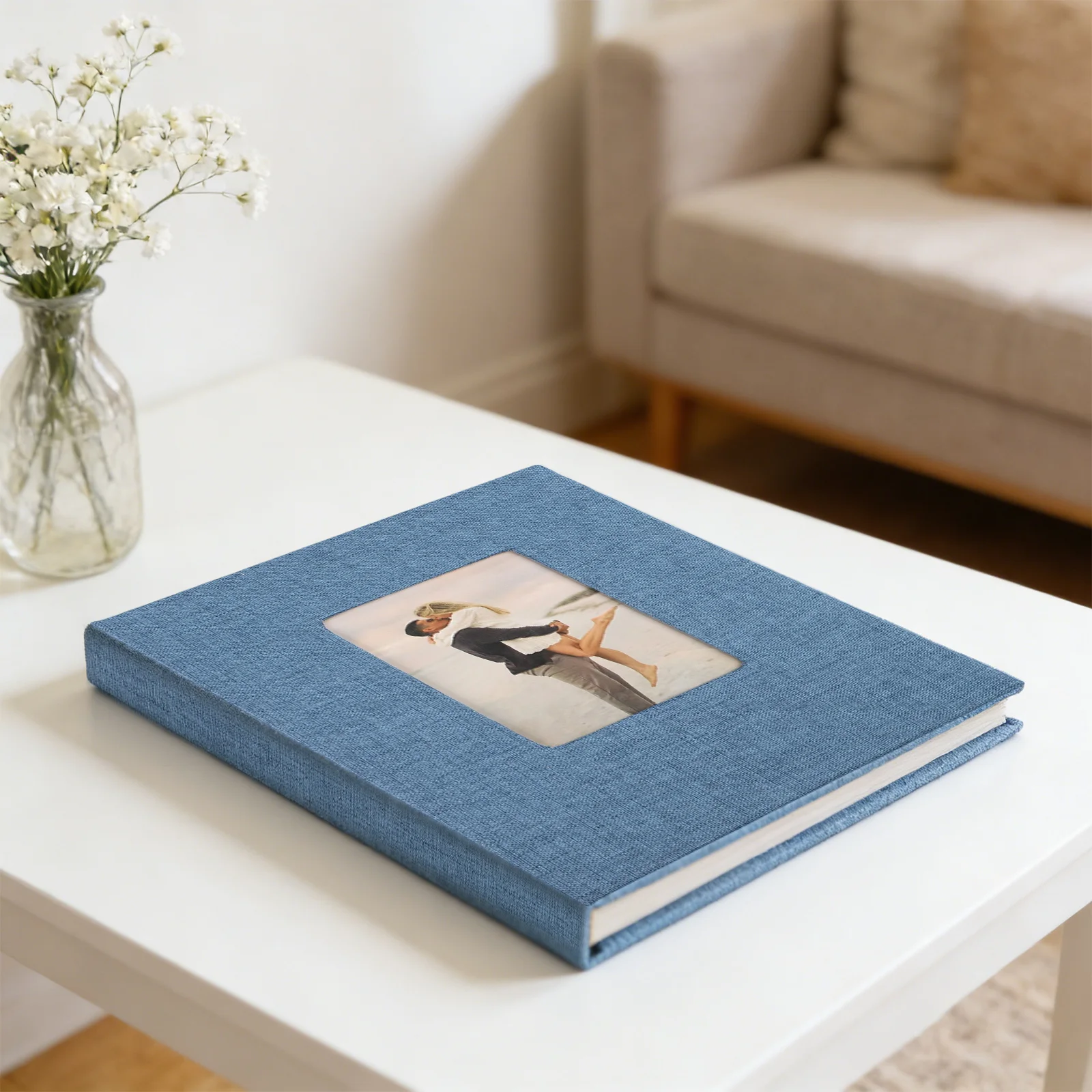 Photo Album in 2x3 Inch Dimensions with Linen Cover and 42 Holds 208 Photos for Consistent Personal Documentation