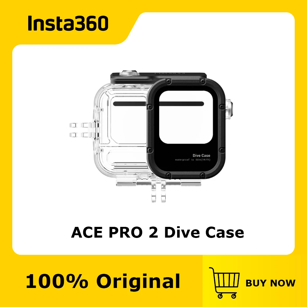 Official & Original Insta360 ACE PRO 2 Dive Case, Keeps Insta360 Ace Pro 2 waterproof down to 197ft (60m) when equipped