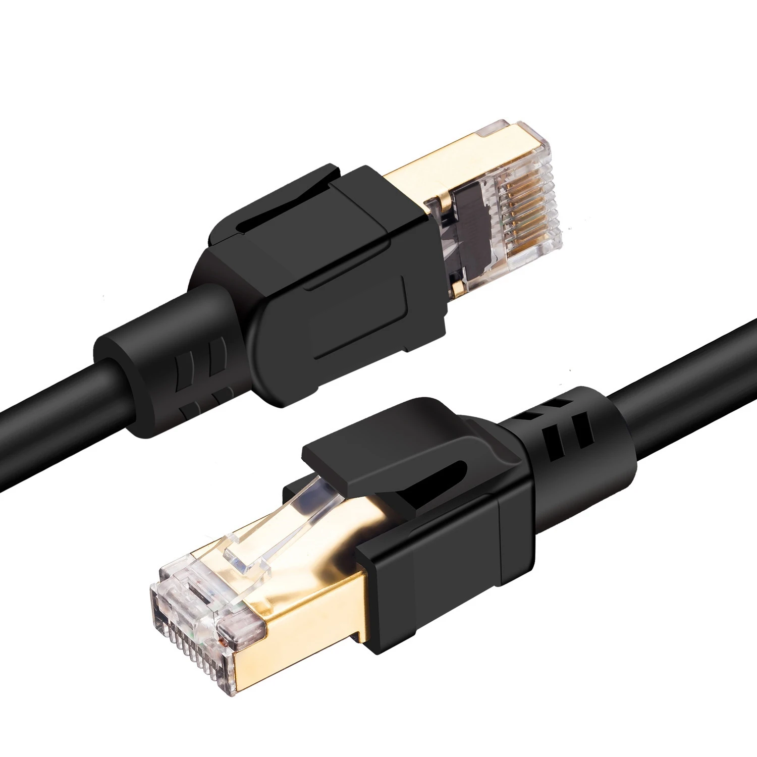 Cat8 Ethernet Cable 40Gbps 26AWG Compatible Cat 6E with Gold-Plated RJ45 Connector for Router Switch Printer,100FT/30M