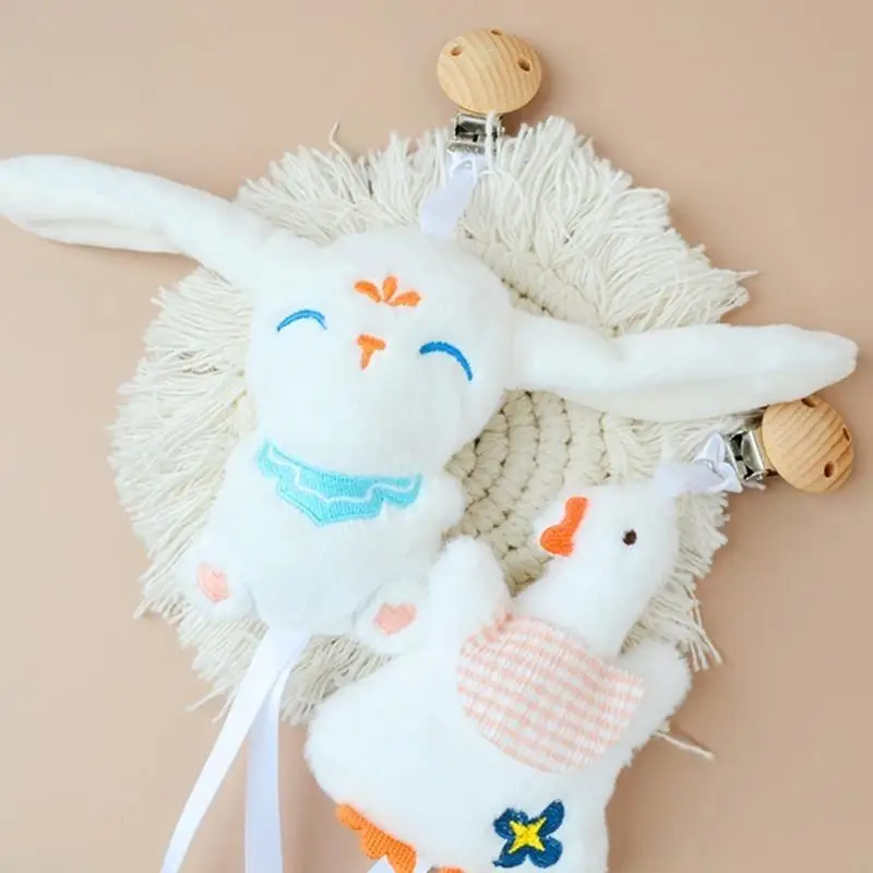 

F19F Antilost Pacifier Clip Cartoon Doll Pacifier Chain Teething Toy Shower Gift