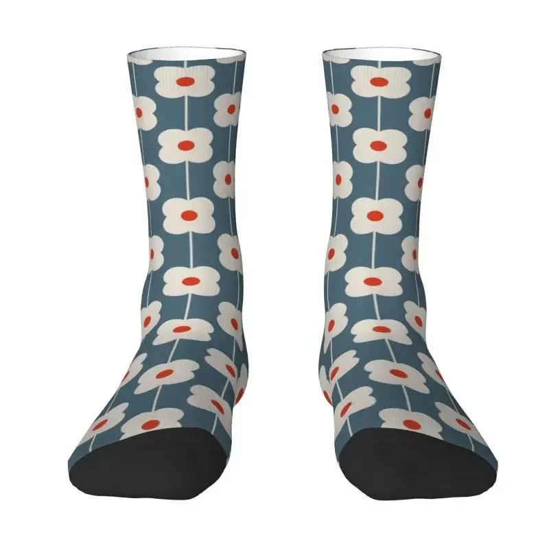 Cool Mens Orla Kiely Dress Socks Unisex Breathable Warm Breathbale Funny Scandinavian Flowers Multi Stem Crazy Crew Socks