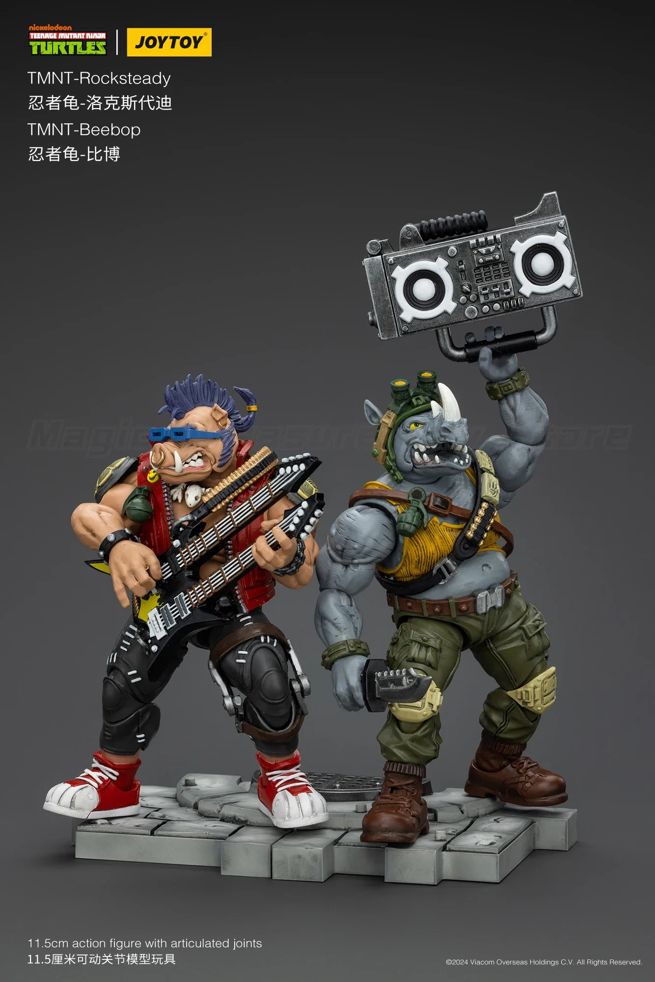 ★増田屋★メディコムトイ★トッポジージョ・ロージー★たいやきくん★ゼンマイ★人形 MT】JOYTOY 1/18 Action Figure TMNT Ninja Turtles Beebop Rocksteady