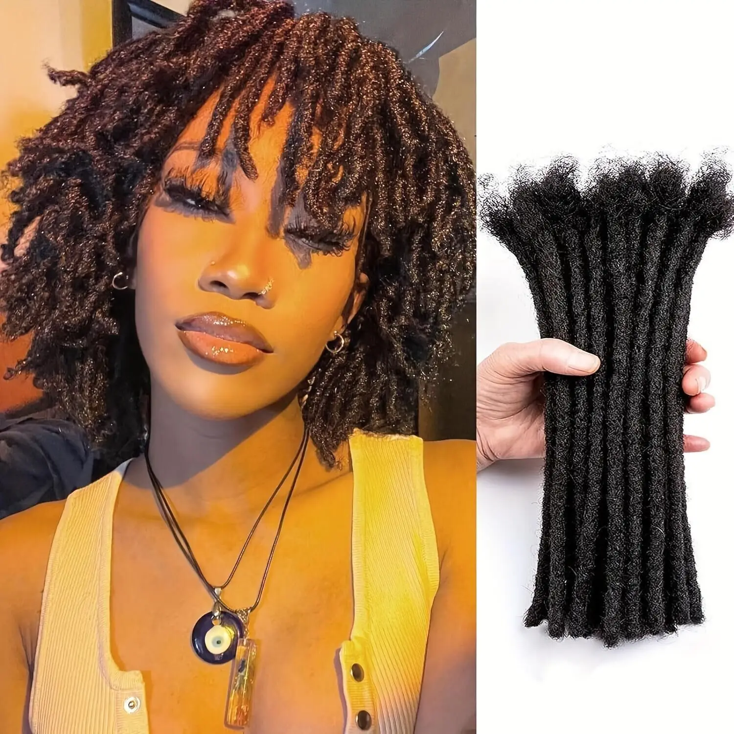 Dreadlock synthétique fait à la main pour rock & roll, extensions de cheveux hiphélicoptère, style de cheveux tressés au crochet, 12 pouces