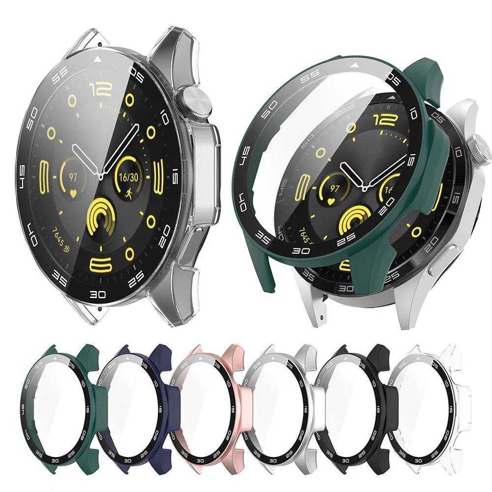 PC + Glass Protective Case For Huawei Watch GT4 46mm Full Screen Protector Shell Cover