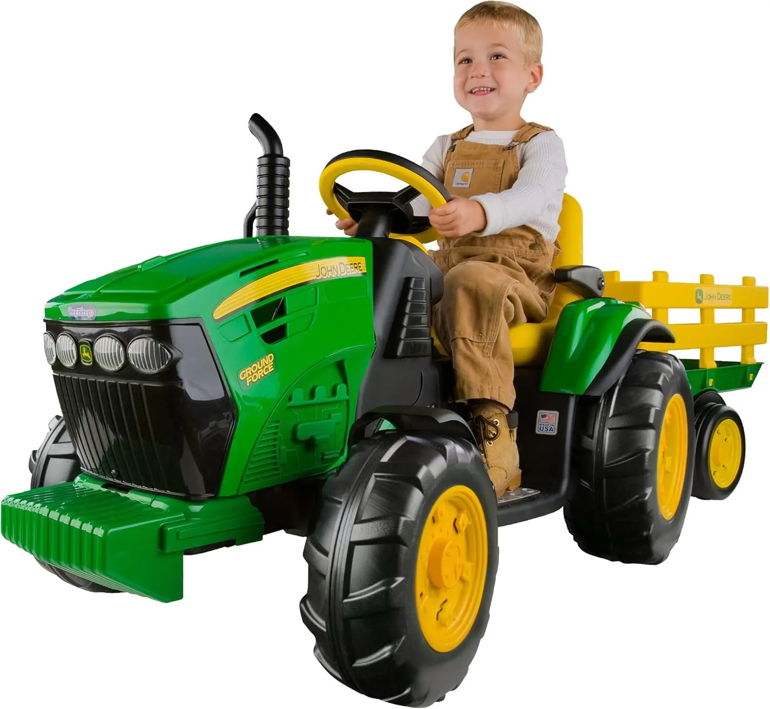 Deere Ground Force Tractor with Trailer 12 Volt Ride on