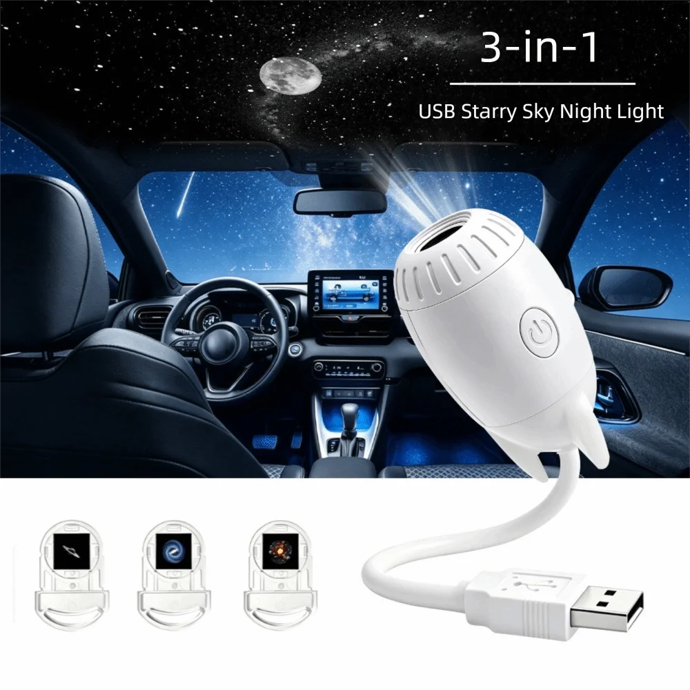 High-definition Galaxy Star Projector 360 Adjust Flexible Gooseneck Holographic Projector USB Powered Smart Dynamic