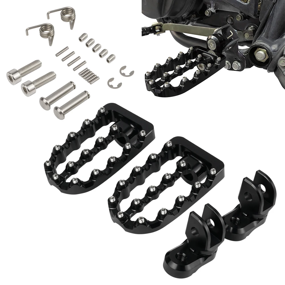 1 Pair Aluminum 360° Adjustable Footrests Footpeg for Kawasaki KLR650 1987-2018 2017 2016 2015 2014 KLR 650 Footrest Foot Pedals