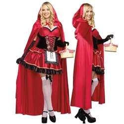 High Quality little red riding hood costume fancy adult cheap hallowen dressing up fantasia feminina christmas costumes