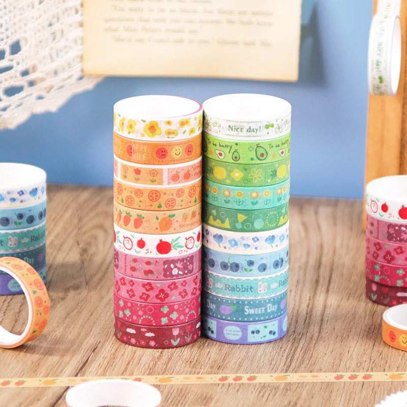 Hand Account Tape Basic Macaron Solid Color Retro Washi Tape Color Printed Hand Account Set 20 Rolls
