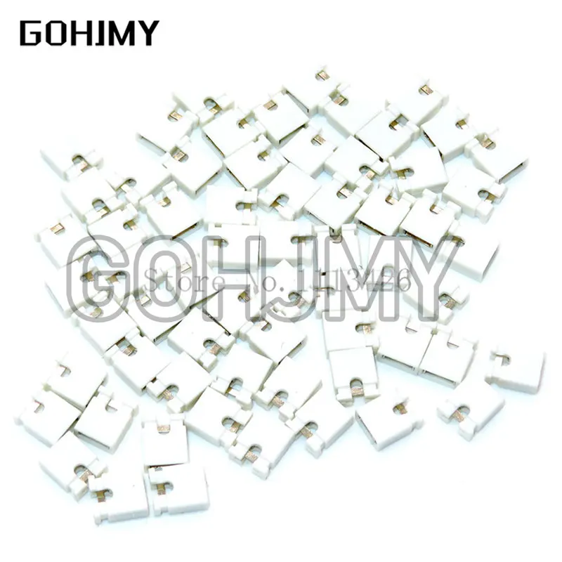 100PCS Pitch jumper shorted cap & Headers & Wire Housings 2.54MM SHUNT Black yellow white green red blue