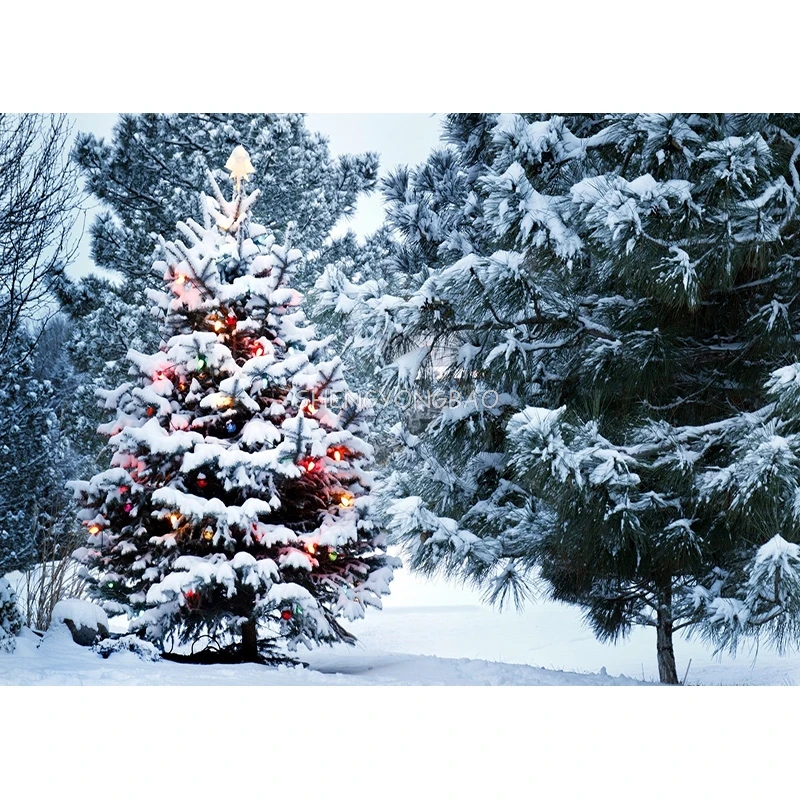 크리스마스 테마 사진 배경 눈사람 크리스마스 트리 어린이 초상화 배경, 사진 스튜디오 소품 2197 DHT-06