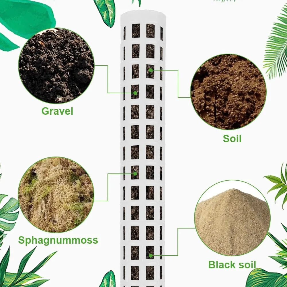2/4/6Pcs Moss Pole For Plants Monstera, Extendable Climbing Support Stake With Moisture Retention For Indoor Outdoor Garden Care