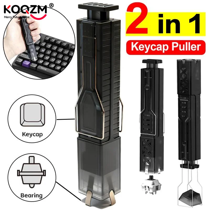 2 In 1 Key Switch Puller Keycaps Puller Clean Brush Unloading Wire Switch Mechanical Keyboard Removal Tool DIY Cleaning Kits