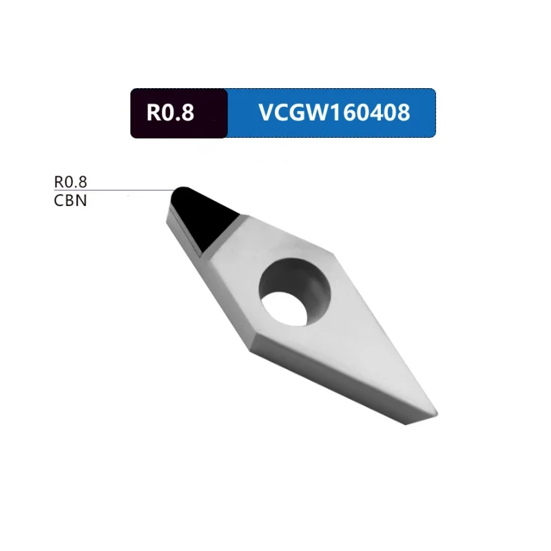 CBN VCGW 110302 /04/08 160402 /04/08 Inserir ferramenta de torneamento de cristal único cortador de diamante de alta dureza para aço carbono