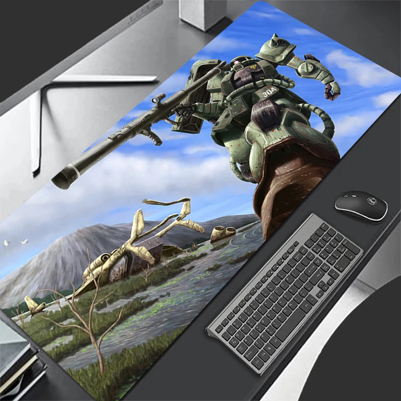 Mouse Pad Large Mechanical Warrior Gundam Zaku II Gamer Keyboard Mat Pads Gaming Desk Protector Mousepad Deskmat carpet Mousepad