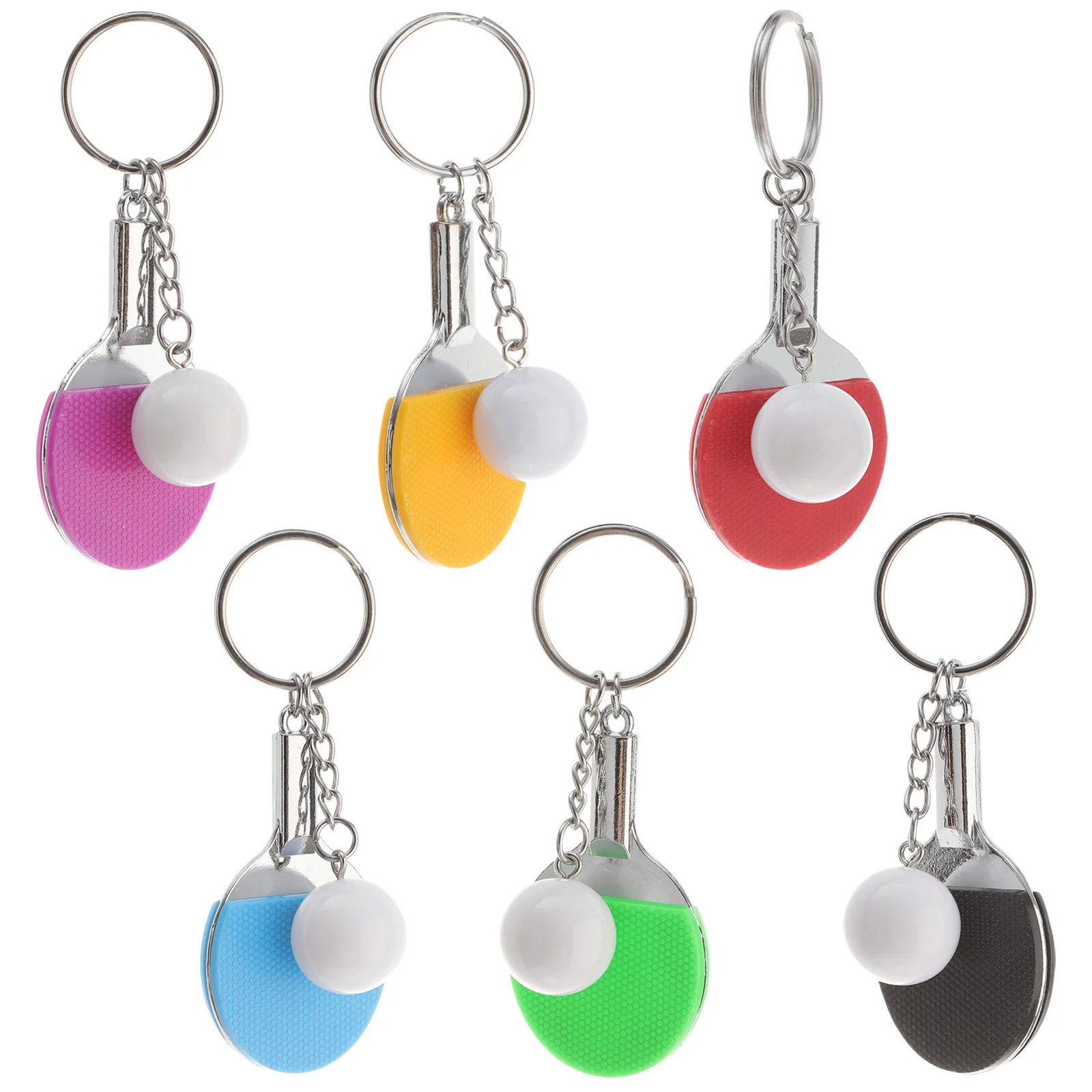 Backpack Keychains Racket Rings Bag Hanging Decor Pingpong Keyrings Table Tennis