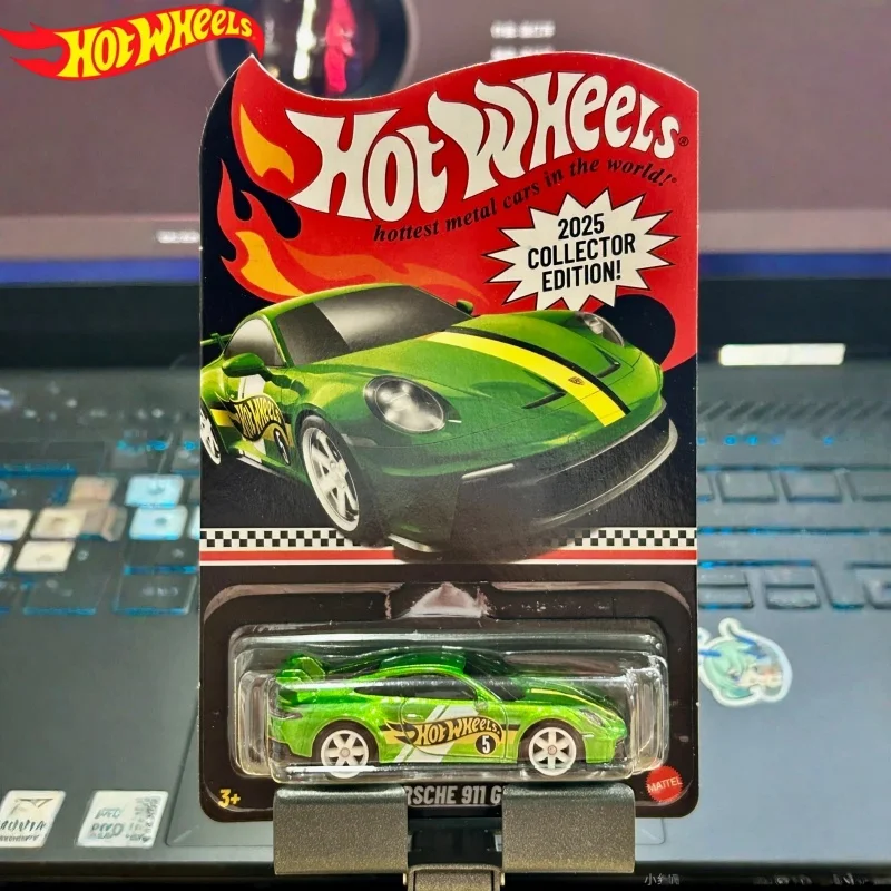 

Hot Wheels 1/64 коллекционное издание, модель автомобиля Red Line Porsche 911 GT3, новинка 2025, коллекционное украшение для стола для мальчиков