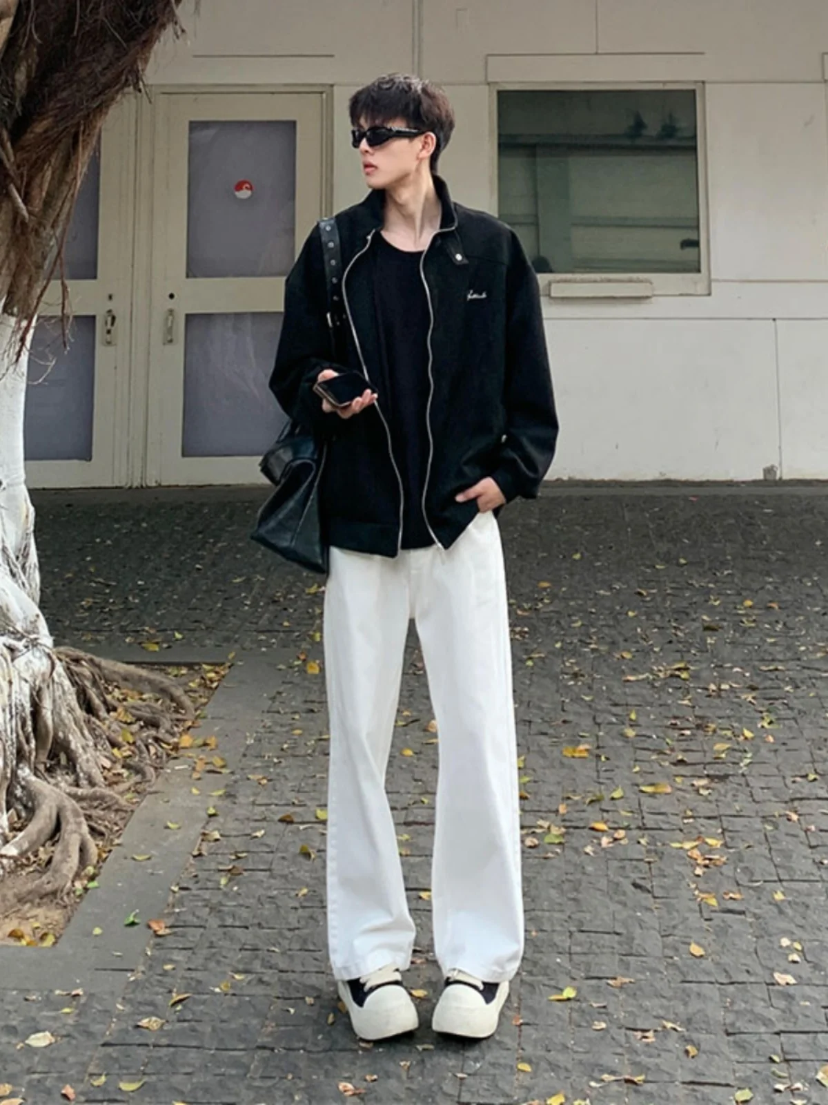 

Мужские белые джинсы Cleanfit в американском стиле High Street, слегка расклешенные, прямого кроя, длинные брюки для высоких мужчин, молодежные модные джинсы