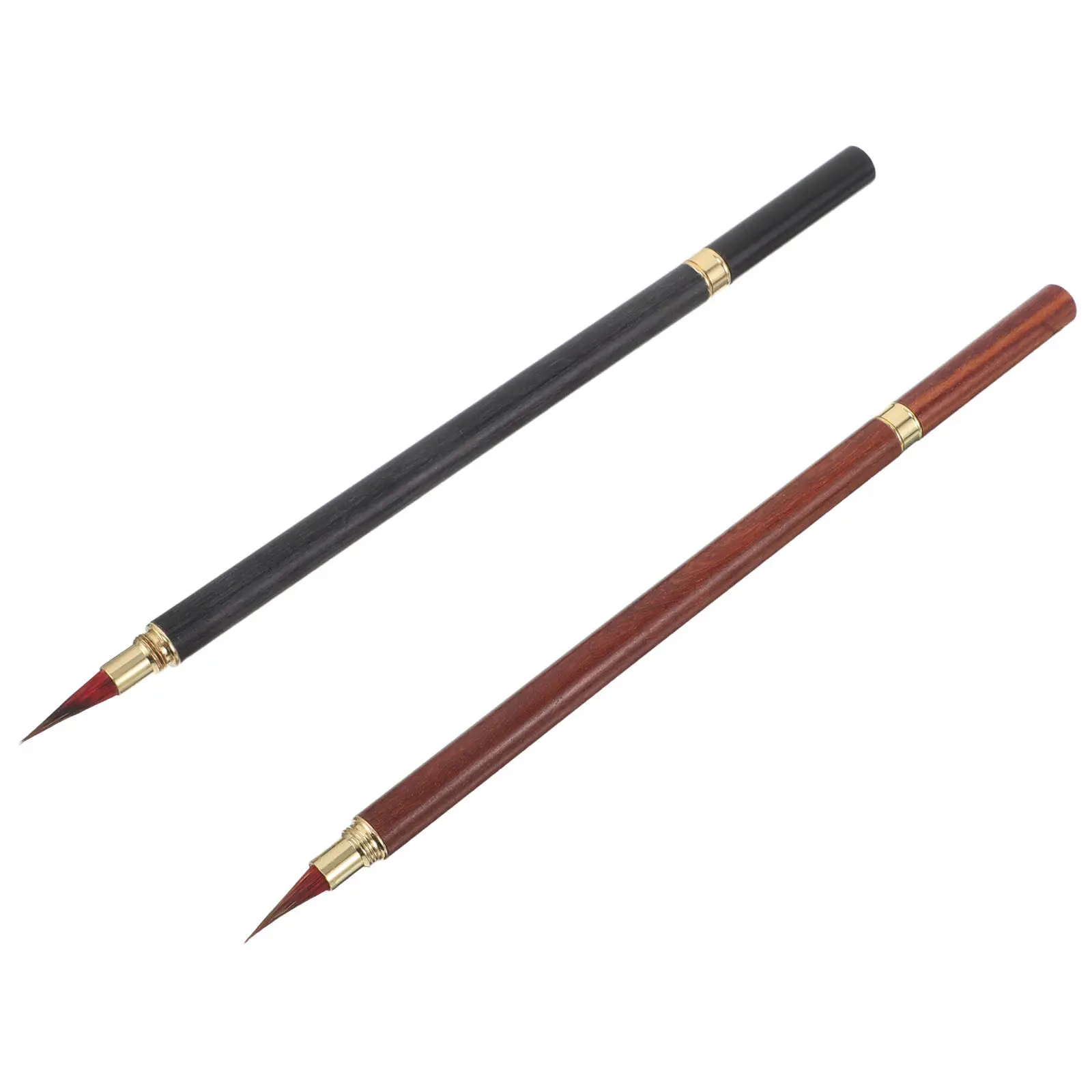 2Pcs Chinese Brush Pen Fine Tip for Calligraphy Writing Painting Drawing Artists Beginners Portable Lightweight Comfortable Grip