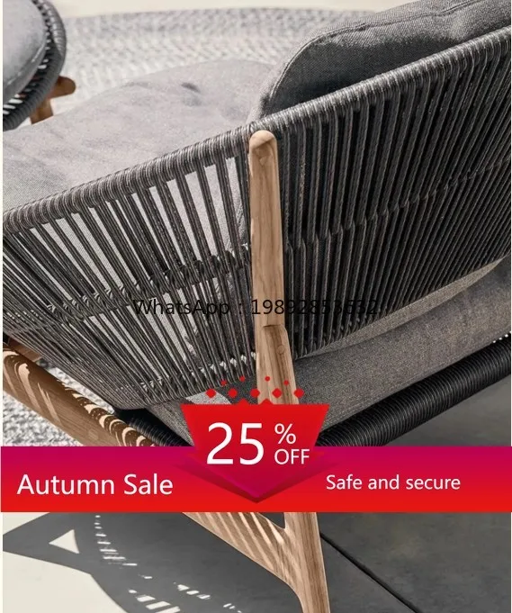 

ZZ Outdoor Sofa and Coffee Table Set for Courtyard Villa Terrace Teak Furniture
