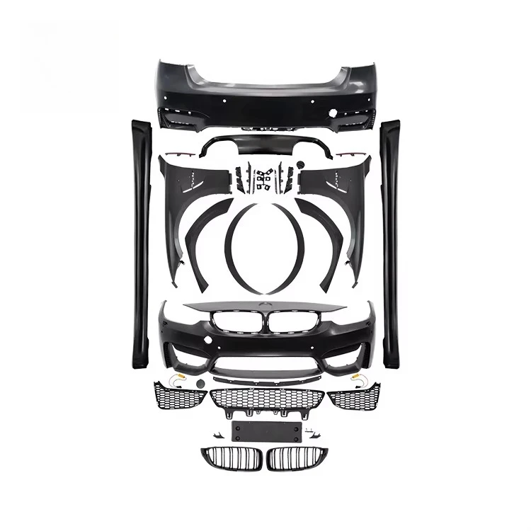 F30 تعديل M3 F80 واسعة نمط بودكيت ل 3 سلسلة واسعة طقم الجسم المصد الأمامي الخلفي الجانب تنورة المصدات اكسسوارات السيارات