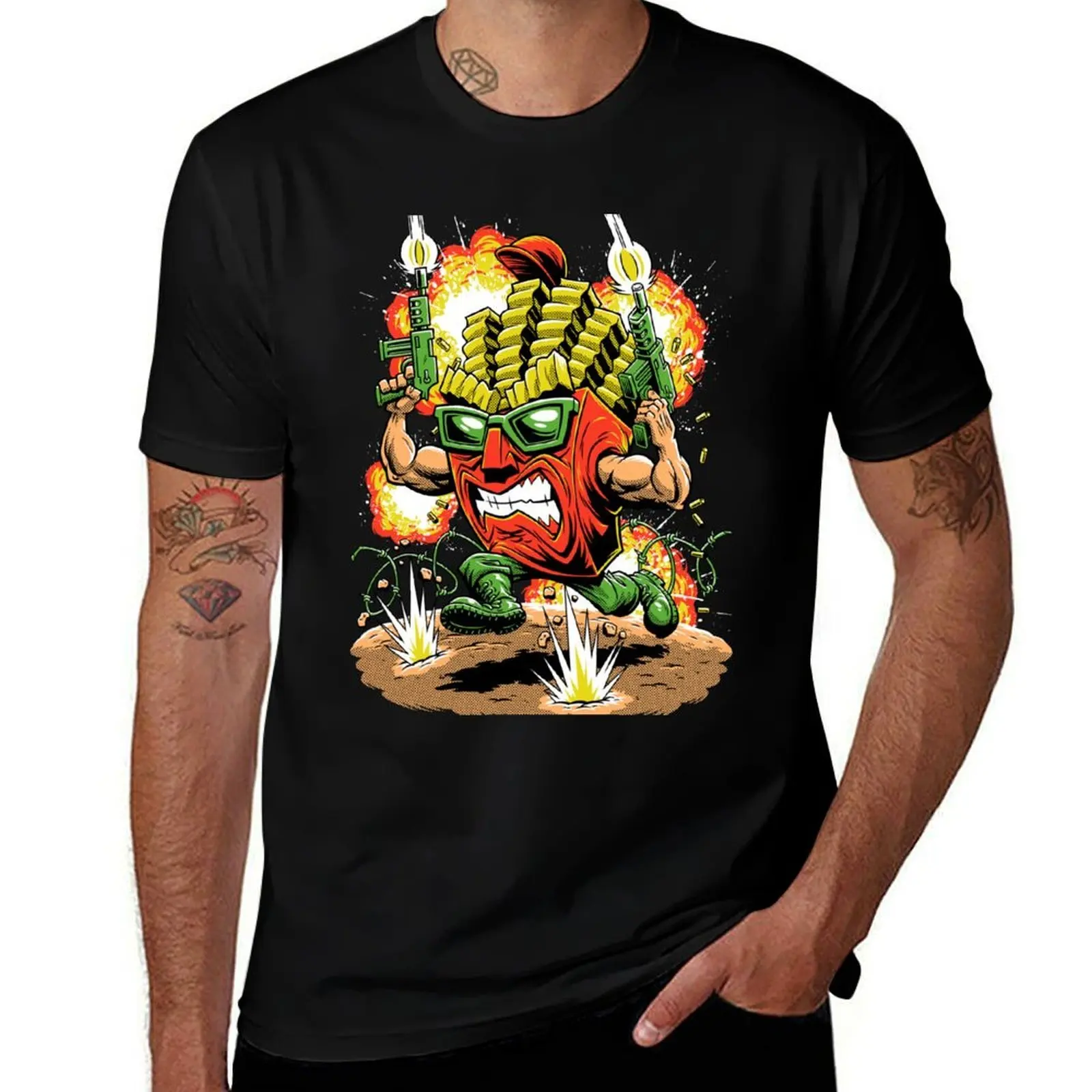 

FAT FRENCHY! T-Shirt black cotton t-shirt plain for man package t shirts for man cotton funny T-Shirt