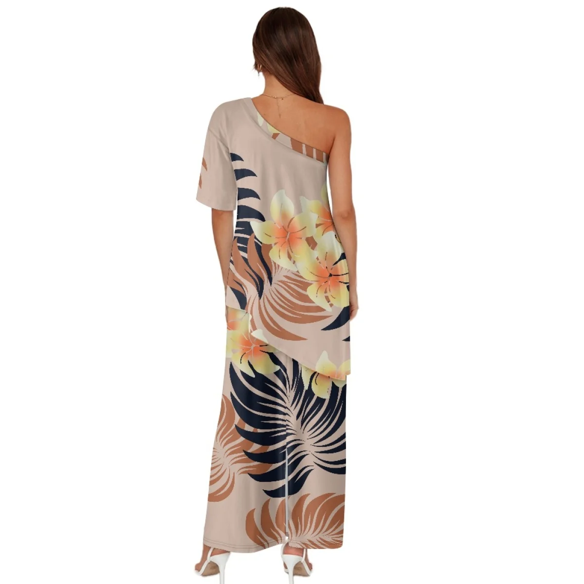 ชุดเดรสผู้หญิงคุณภาพสูง คอกลม แบบพูเลตาซี ดีไซน์หรูหรา สไตล์ฮาวาย-ซามัว แฟชั่นสำหรับงานปาร์ตี้ ชุดราตรี เสื้อและเดรสยาว