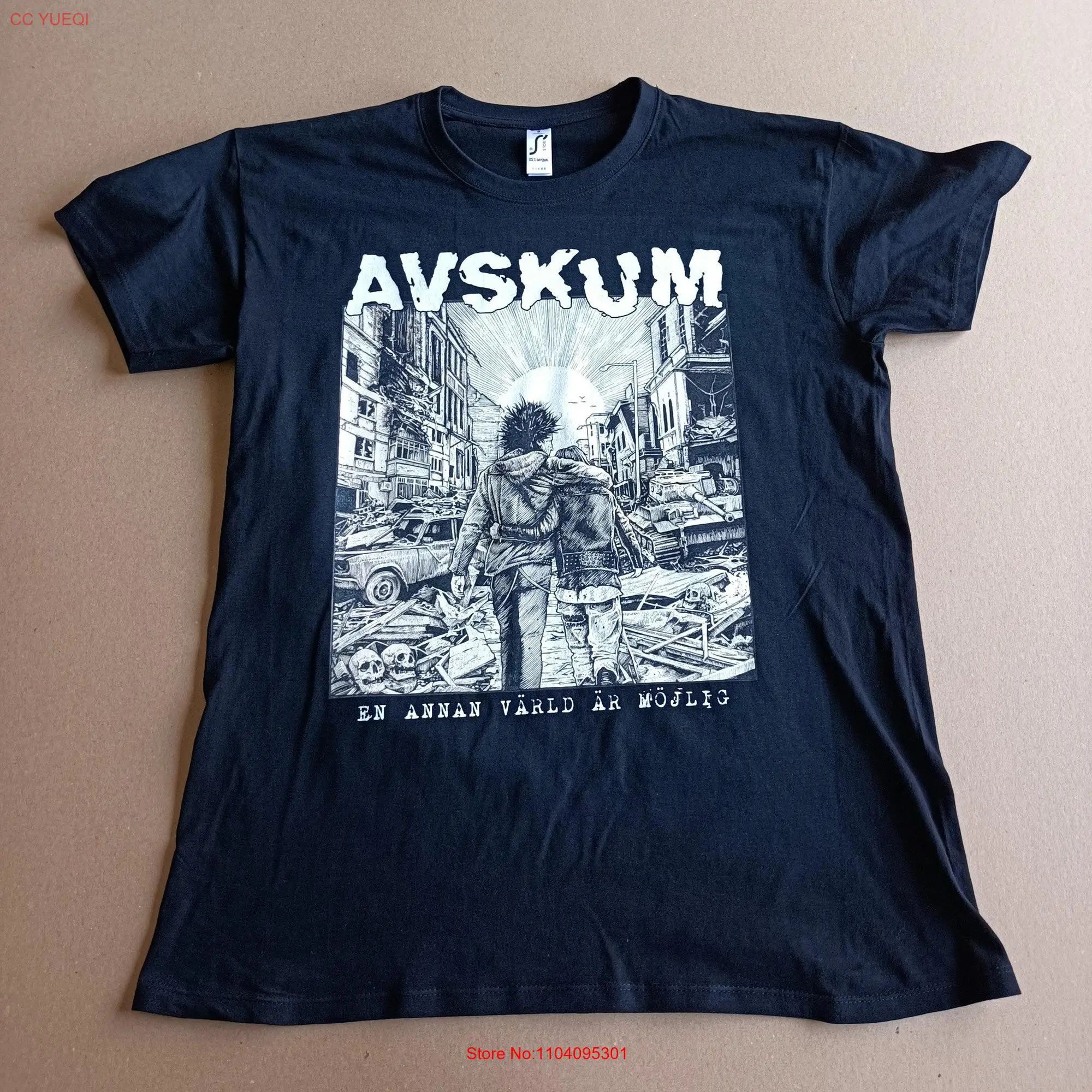 AVSKUM En Annan Värld Är Möjlig crust d beat merch t shirt punk long or short sleeves