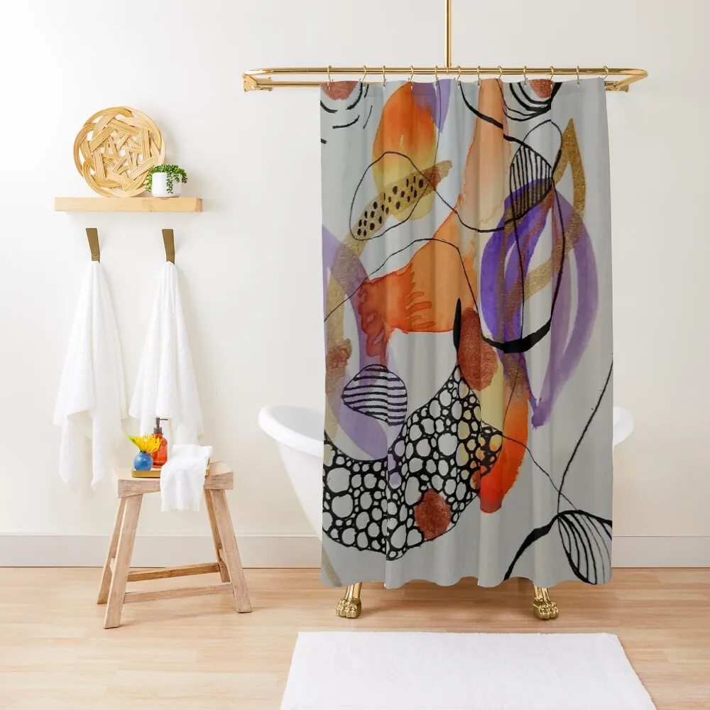 

Watercolor Doodle Shower Curtain Bathroom Accessorys Luxury Bathroom Shower Bath Transparent Bathroom Shower Curtain