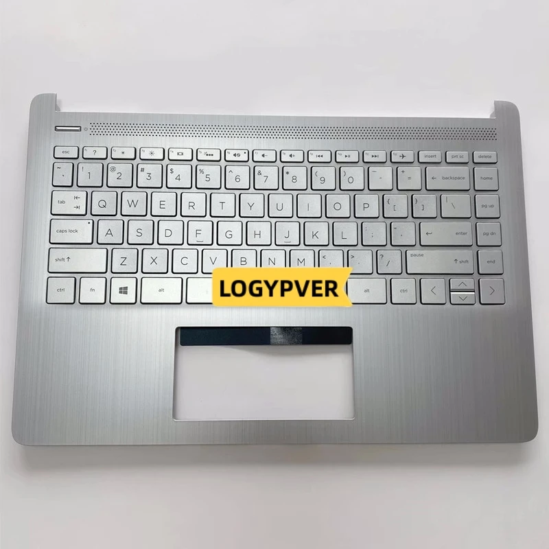 Palmrest Keyboard Cover For HP 14S-DR 14-DQ 14Z-FQ TPN-Q221 US English M03796-001 Silvery Backlight