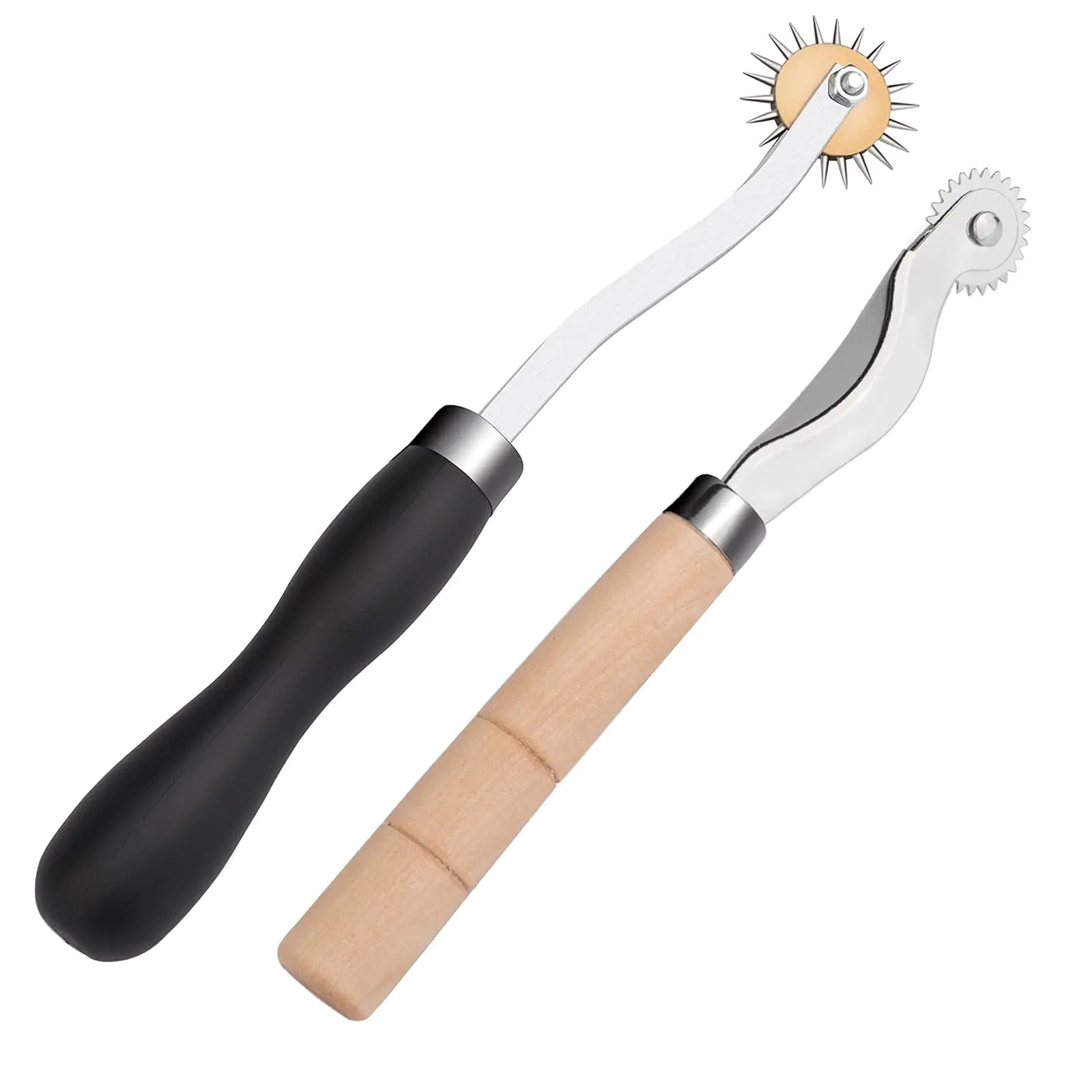 

1/2 шт., профессиональное колесо для прошивки кожи с деревянной ручкой