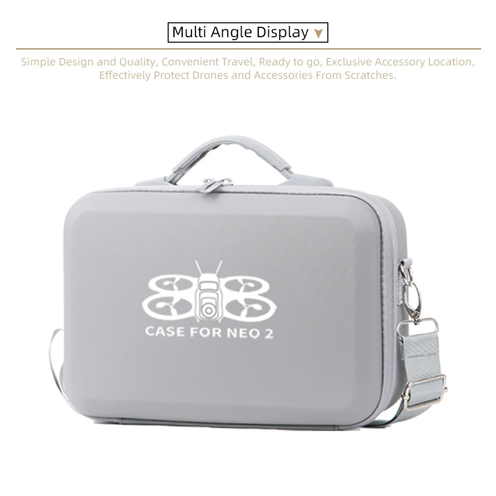Borsa portaoggetti di grande capacità per DJI Neo 2, custodia protettiva antiurto con tracolla inclusa, per viaggi e uso quotidiano