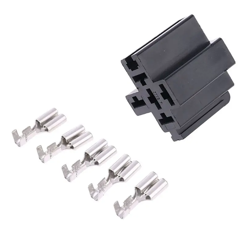 40A 5 Pin Connector Socket with 5 x 6.3mm Terminals Car Truck Vehicle Rela