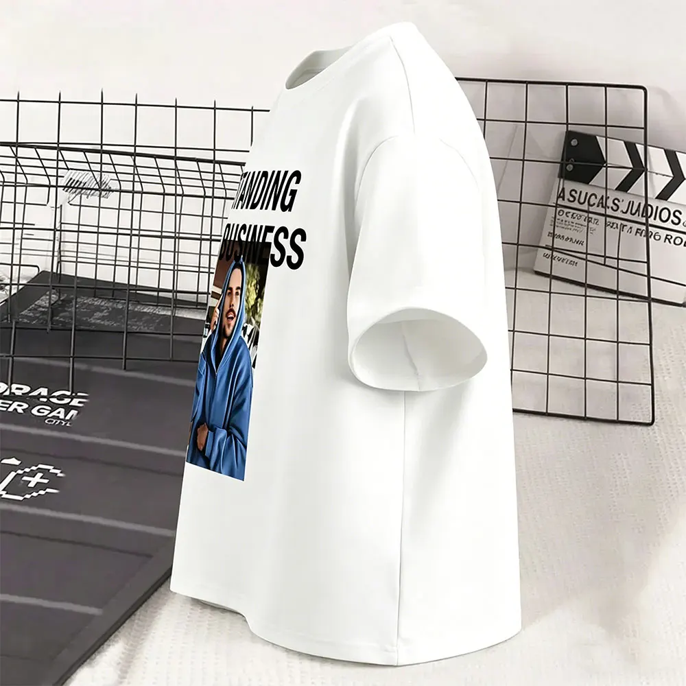 

Prince of Pop Justin Bieber Standing on Business T-shirts Men Women Oversized Hip Hop Gothic T Shirt Male Fashion Casual T-shirt