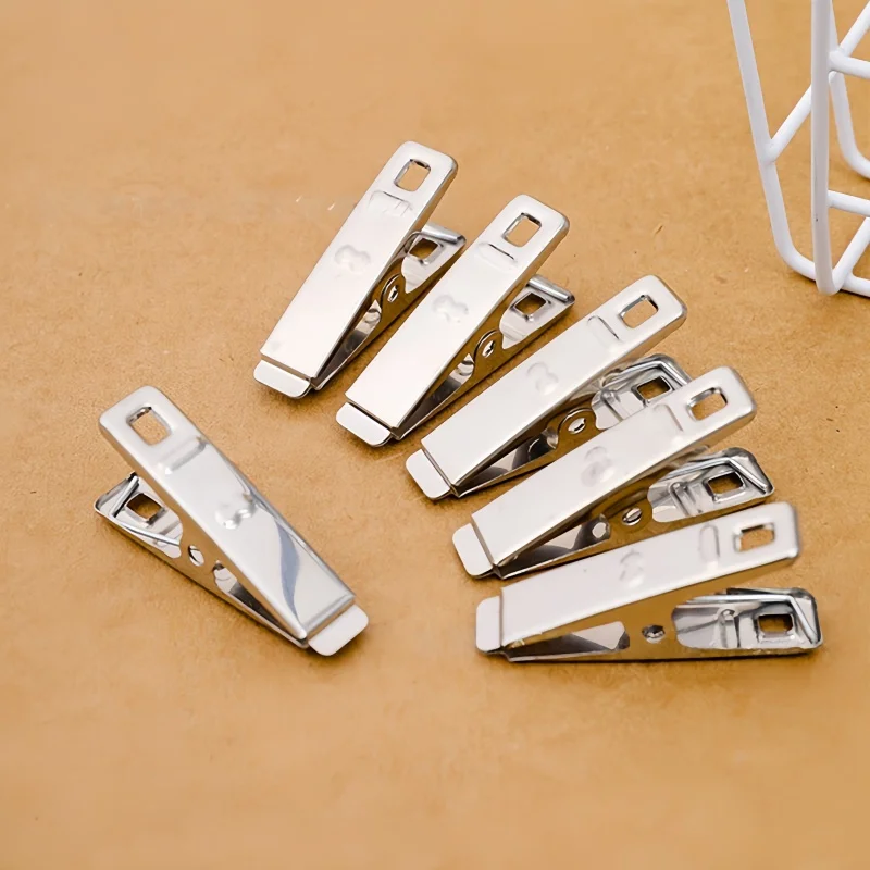 20Pcs Household Stainless Steel Drying Clip, Multi-purpose Small Clip. Quilt, Pants, Socks, Shirt, Scarf Clip