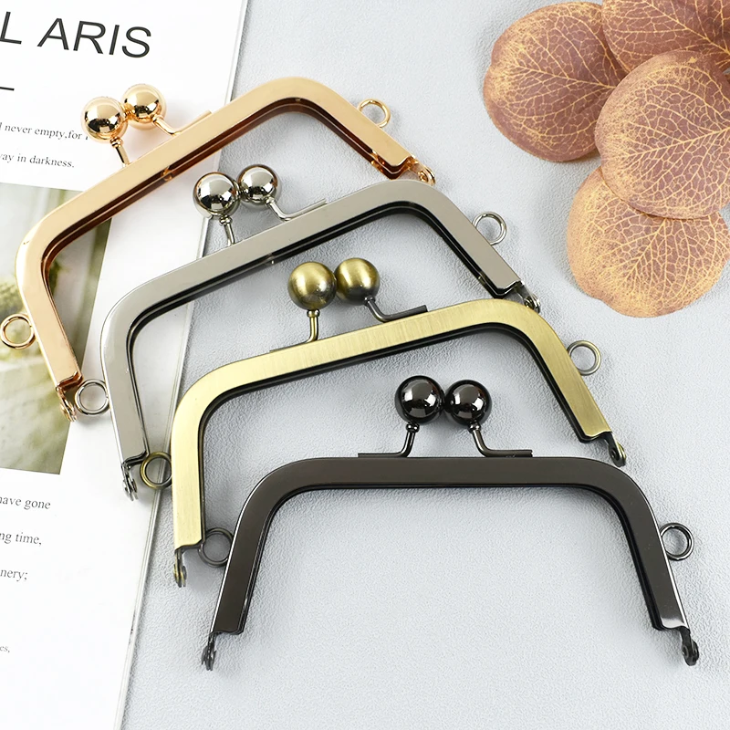 

1/2/3/5Pcs 14cm Metal Bags Handle Square Purse Frame Kiss Clasp Hardware Accessories for Handbag DIY Handmade Sewing Brackets