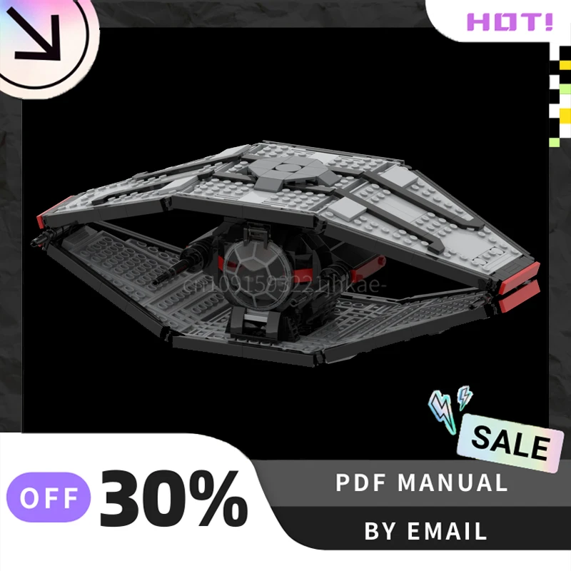 

[744 шт.] индивидуальный MOC новый набор креативных строительных блоков Starfighter STEM, развивающие игрушки, комплект строительной модели, подарки на день рождения