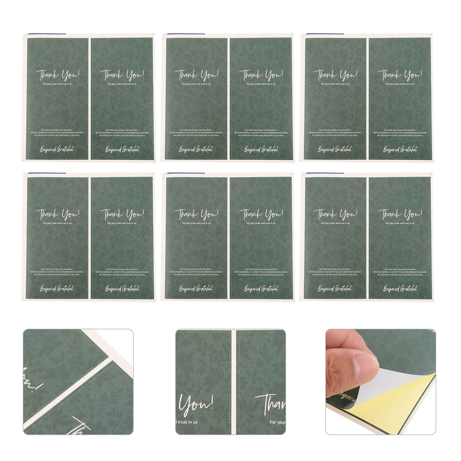 100Pcs Rectangular Sealing Stickers Self Adhesive Strong Adhesive Gift Box Stickers Packing Wrapping Box Labels