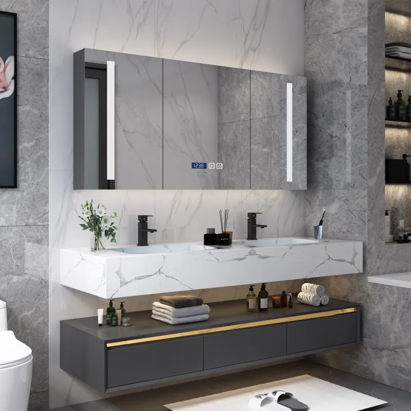 Изготовленная на заказ простая универсальная каменная шифер из нержавеющей стали для туалетного столика в ванной комнате, подставка для мытья зеркала, роскошная универсальная каменная доска