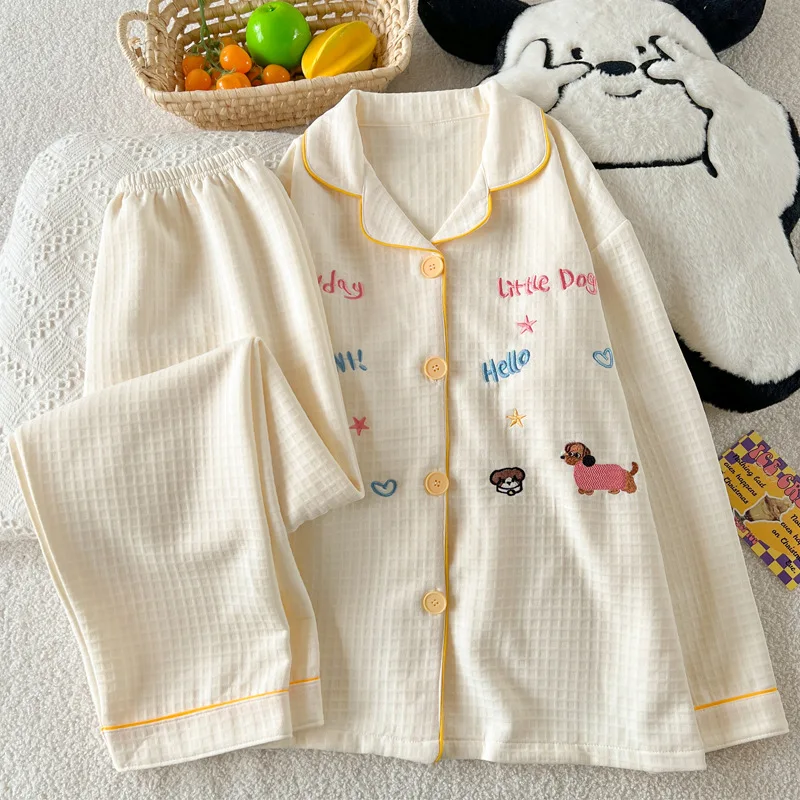 طقم بيجامة نسائي من PJs بيجامة شتوية دافئة ملابس منزلية عصرية طقم بيجاما لطيف وناعم بيجامة مغلفة