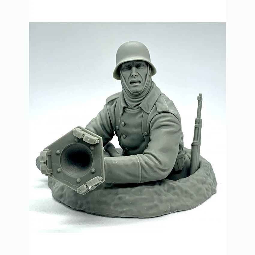 Unmontierte 1/10 Figur eines antiken Offiziers, Büste aus Kunstharz, Miniaturmodellbausatz, unbemalt